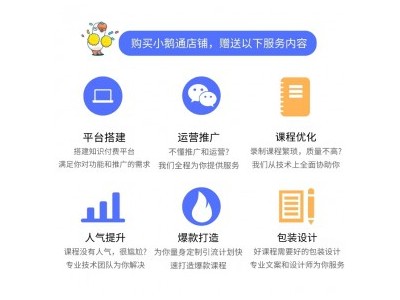 小鹅通知识付费系统搭建，包装设计，运营推广